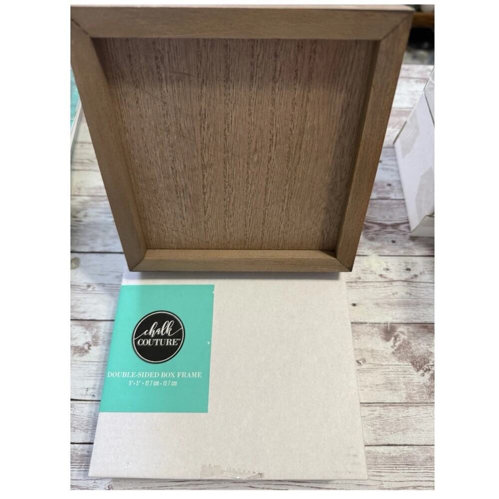 NEW Chalk Couture 5 X  5 Double Sided Box Frame - Picture 3 of 12